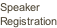 Speaker Registration